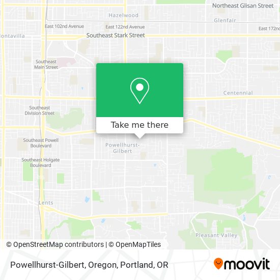 Mapa de Powellhurst-Gilbert, Oregon