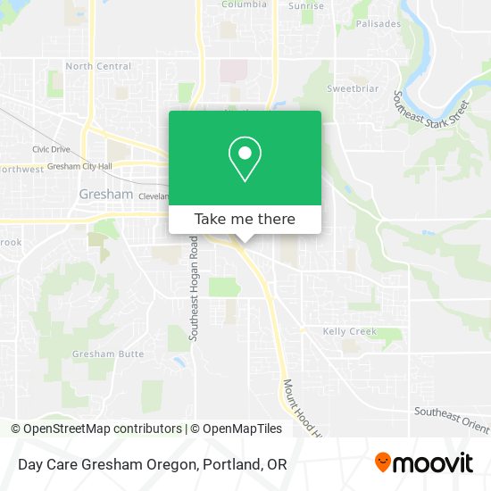 Day Care Gresham Oregon map