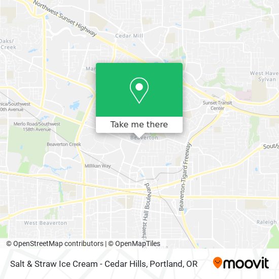 Salt & Straw Ice Cream - Cedar Hills map