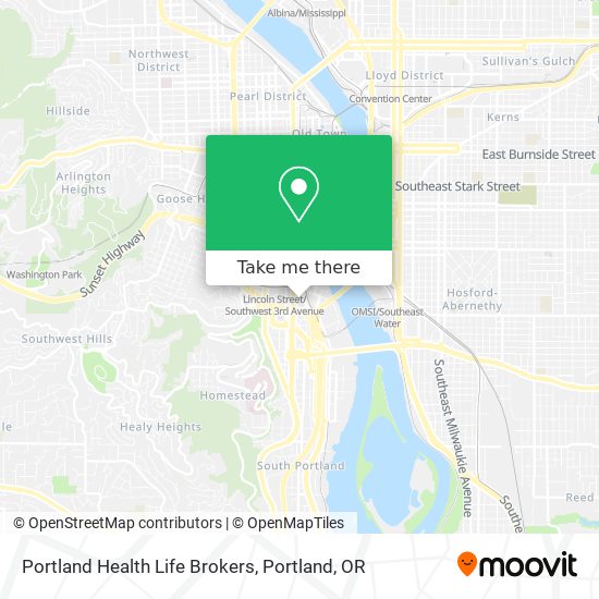 Portland Health Life Brokers map