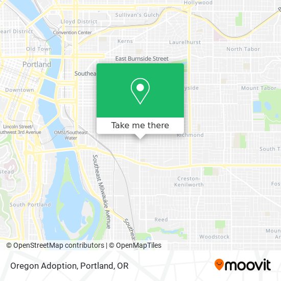 Mapa de Oregon Adoption