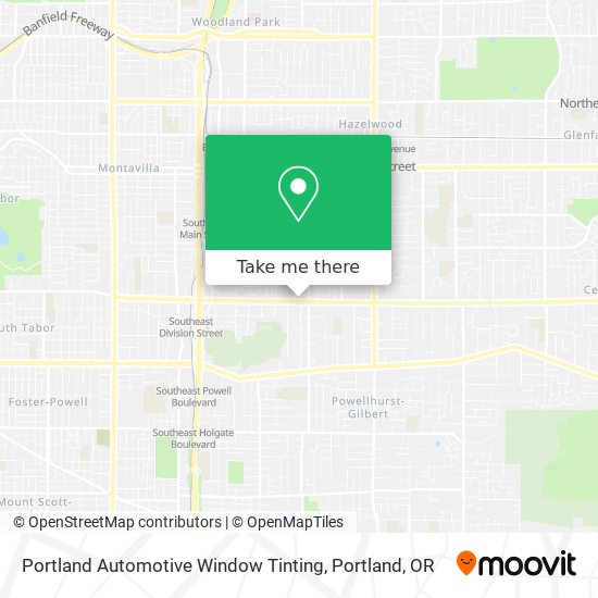 Portland Automotive Window Tinting map