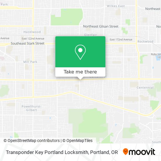 Mapa de Transponder Key Portland Locksmith