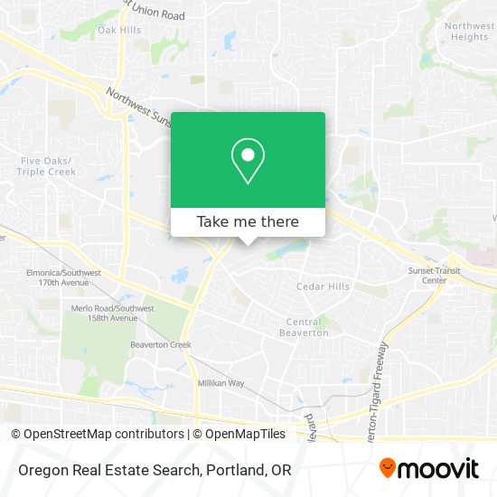 Oregon Real Estate Search map