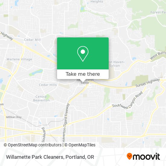 Willamette Park Cleaners map