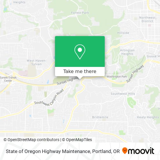 Mapa de State of Oregon Highway Maintenance