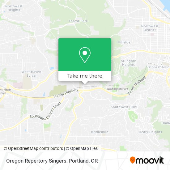 Mapa de Oregon Repertory Singers