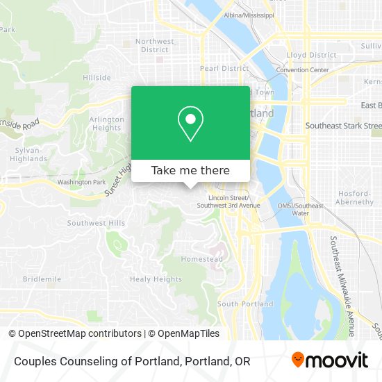 Couples Counseling of Portland map