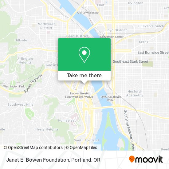 Janet E. Bowen Foundation map