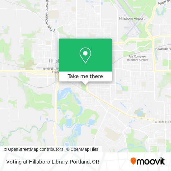 Voting at Hillsboro Library map