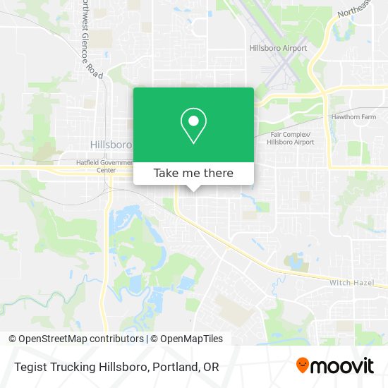 Tegist Trucking Hillsboro map