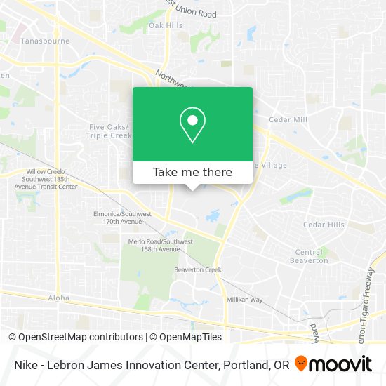 Nike - Lebron James Innovation Center map