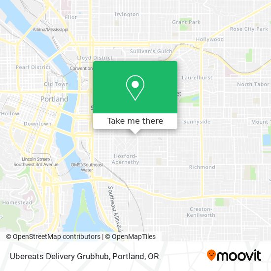 Mapa de Ubereats Delivery Grubhub