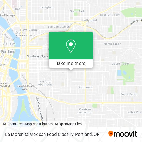La Morenita Mexican Food Class IV map