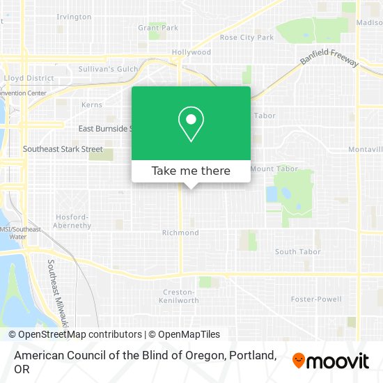 Mapa de American Council of the Blind of Oregon