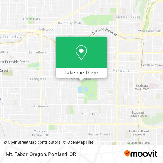 Mt. Tabor, Oregon map