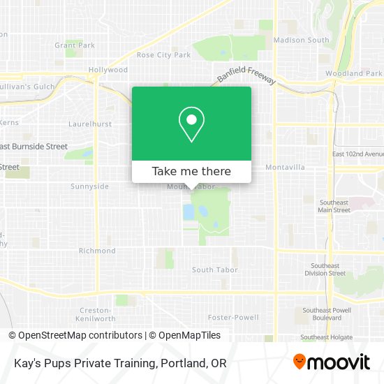 Kay's Pups Private Training map