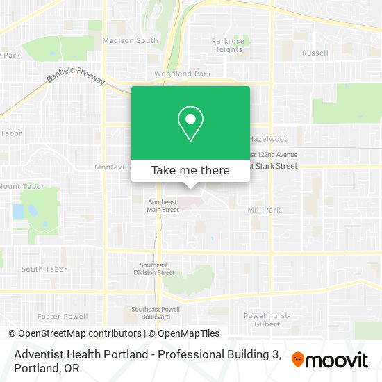 Adventist Health Portland - Professional Building 3 map