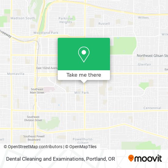 Mapa de Dental Cleaning and Examinations