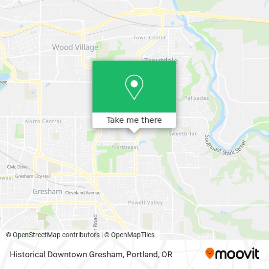 Historical Downtown Gresham map