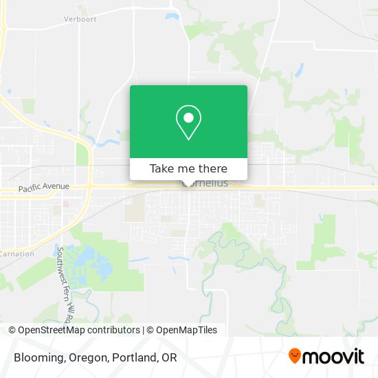 Mapa de Blooming, Oregon