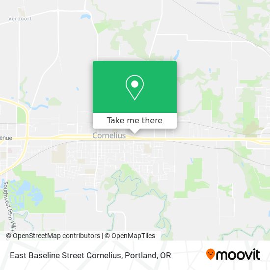 Mapa de East Baseline Street Cornelius