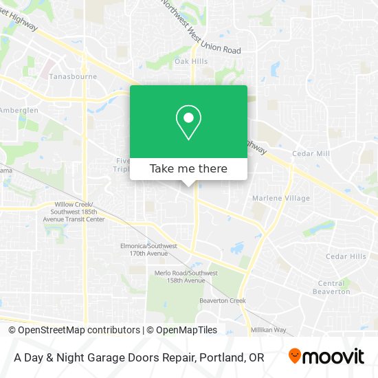 Mapa de A Day & Night Garage Doors Repair