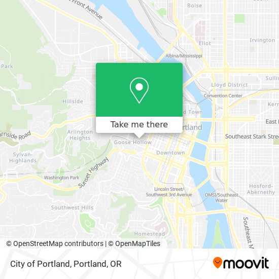 City of Portland map