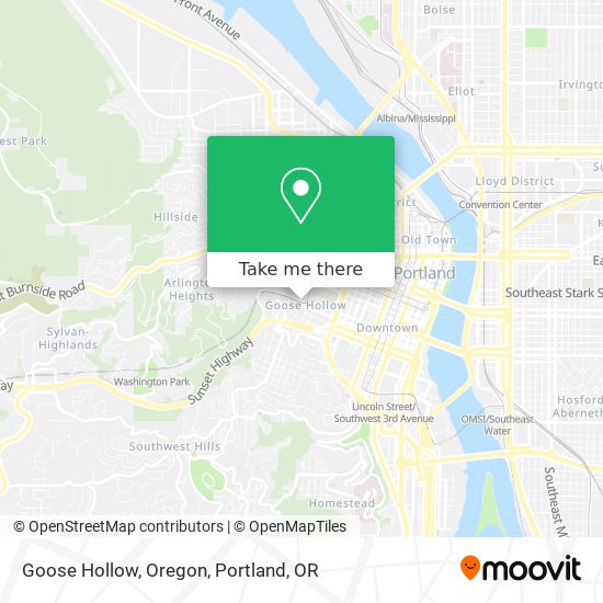 Mapa de Goose Hollow, Oregon