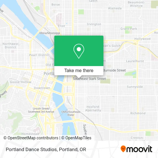 Mapa de Portland Dance Studios