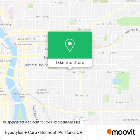 Mapa de Eyestyles + Care - Belmont