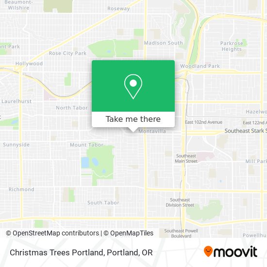 Mapa de Christmas Trees Portland