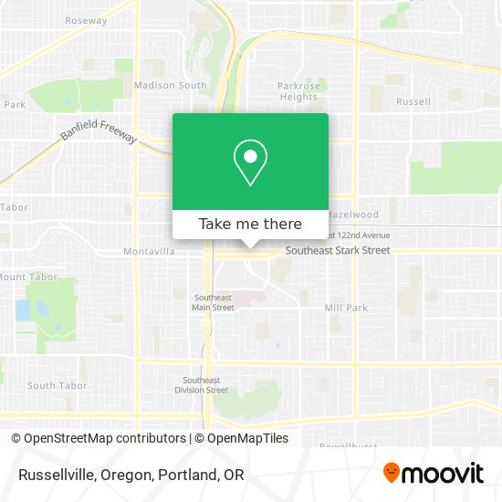 Russellville, Oregon map