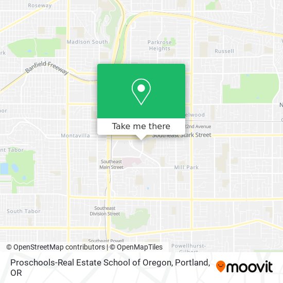 Proschools-Real Estate School of Oregon map