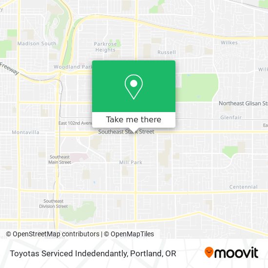 Toyotas Serviced Indedendantly map