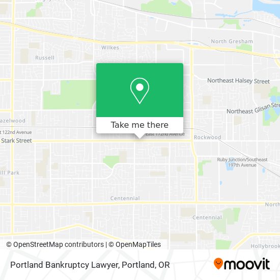 Mapa de Portland Bankruptcy Lawyer