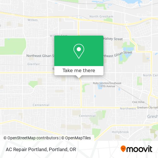 AC Repair Portland map