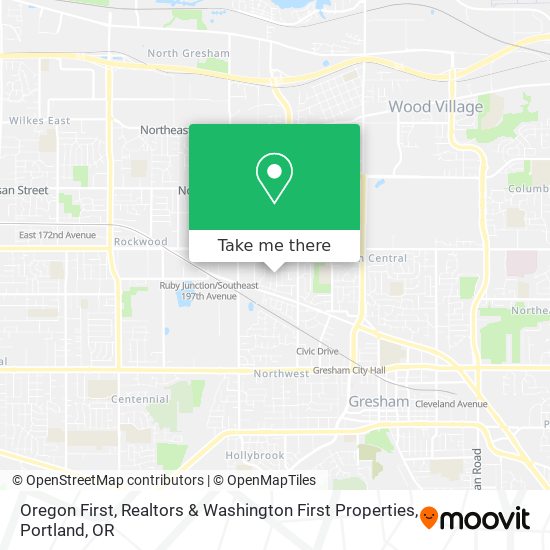 Oregon First, Realtors & Washington First Properties map