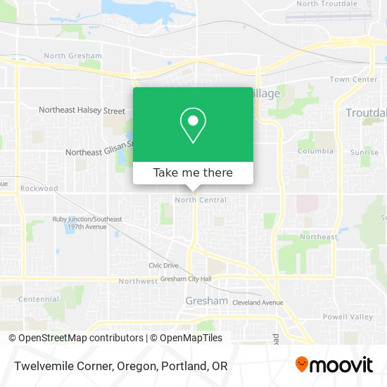 Mapa de Twelvemile Corner, Oregon