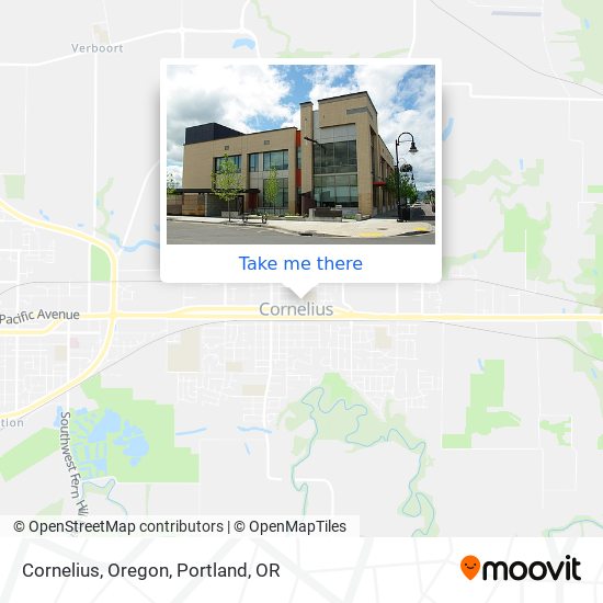 Mapa de Cornelius, Oregon