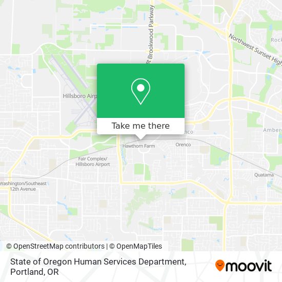 State of Oregon Human Services Department map