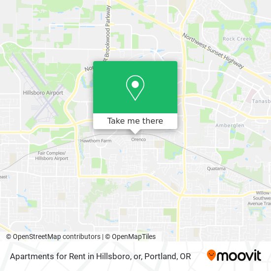 Mapa de Apartments for Rent in Hillsboro, or