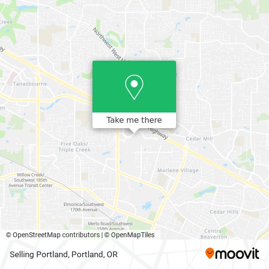 Mapa de Selling Portland