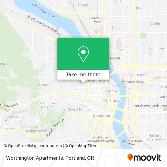 Worthington Apartments map