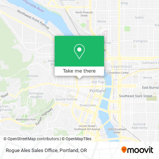Mapa de Rogue Ales Sales Office