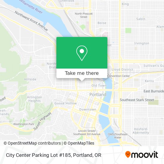 City Center Parking Lot #185 map