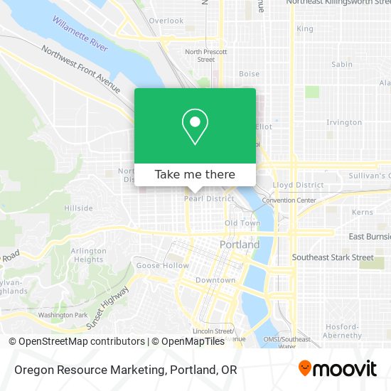 Oregon Resource Marketing map