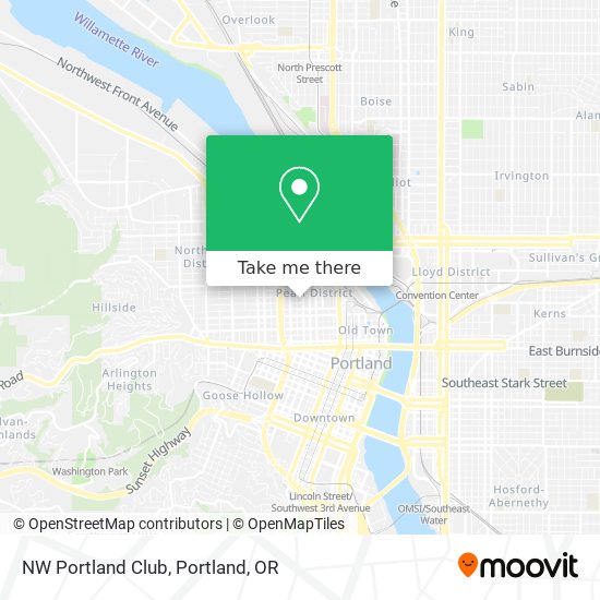 NW Portland Club map