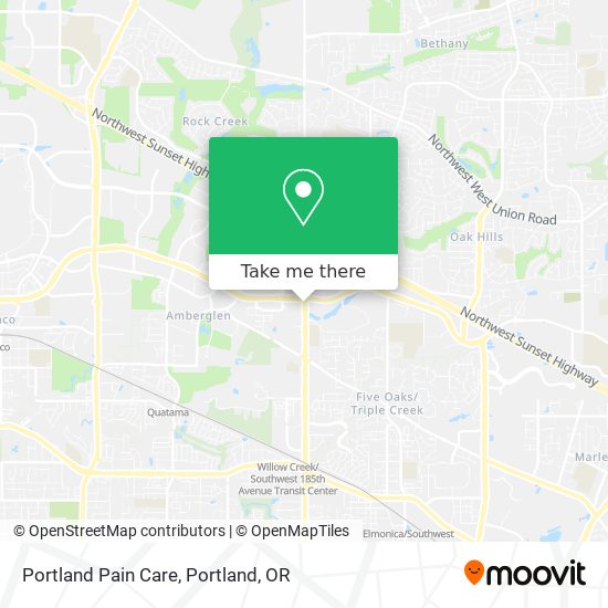 Portland Pain Care map