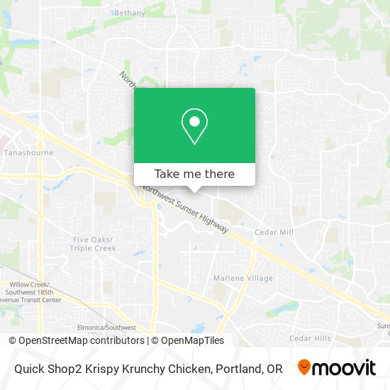Quick Shop2 Krispy Krunchy Chicken map